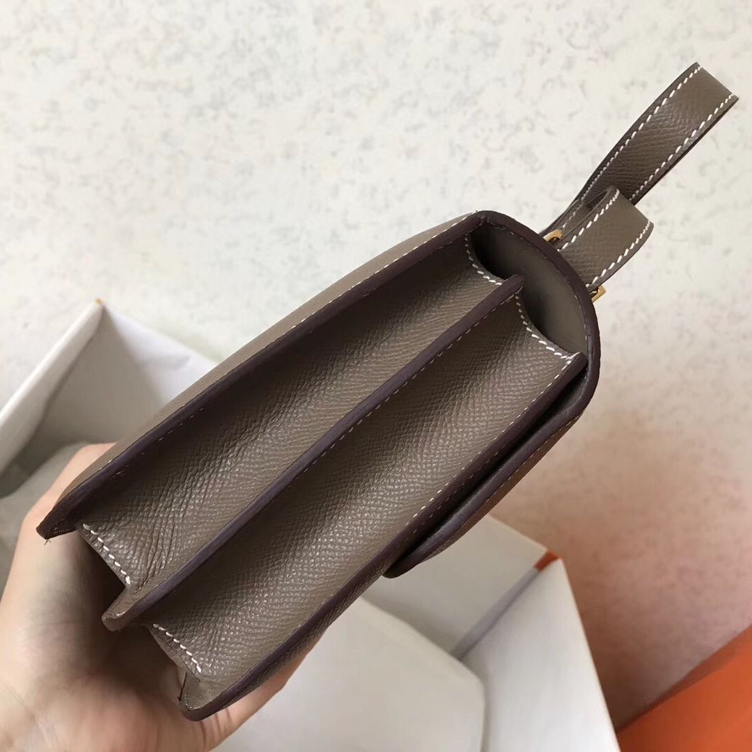 Hermes Constance 24 Handmade Bag In Taupe Epsom Leathe - Image 9