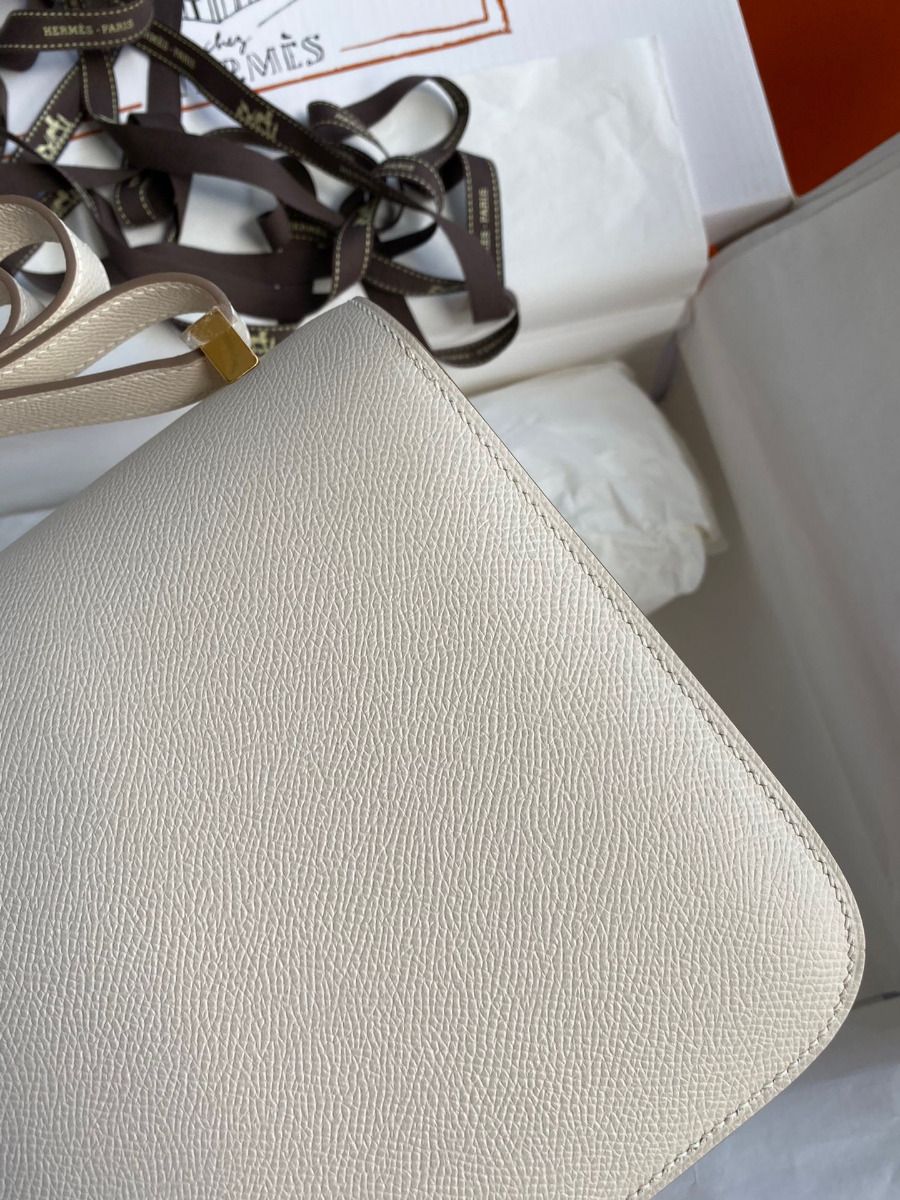 Hermes Constance 24 Handmade Bag In Craie Epsom Calfskin - Image 6