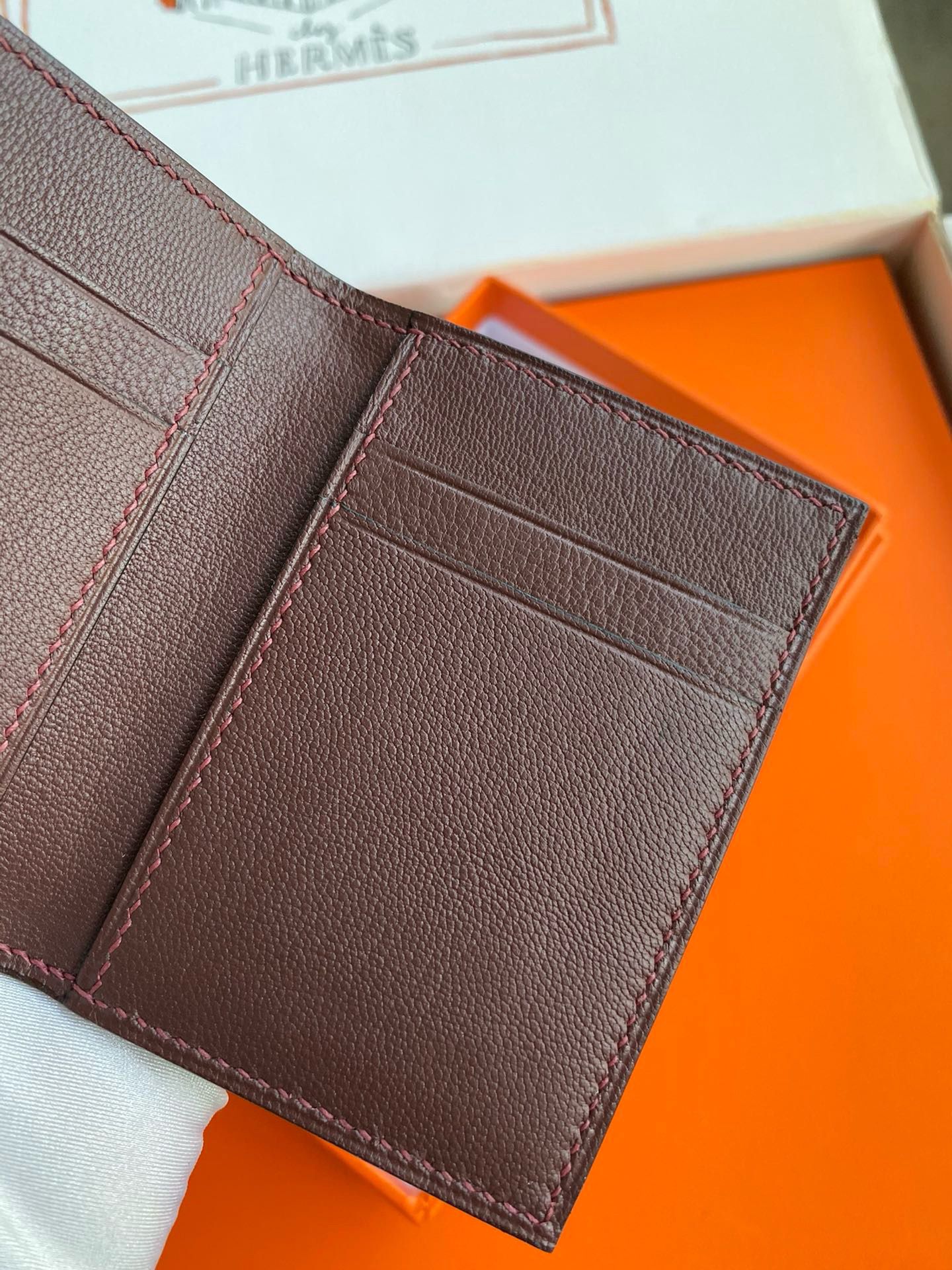 Hermes MC² Euclide Card Holder in Bordeaux Shiny Alligator Leather - Image 5