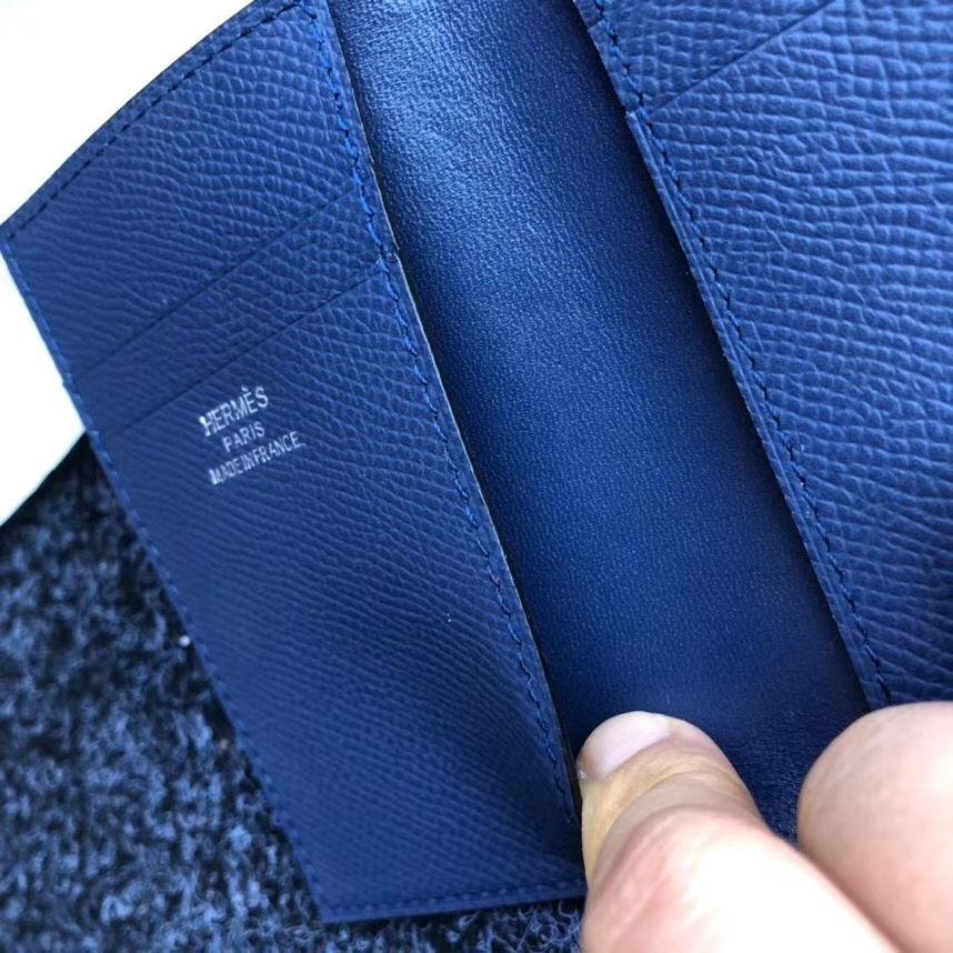 Hermes MC² Euclide Card Holder In Sapphire Epsom Leather - Image 6