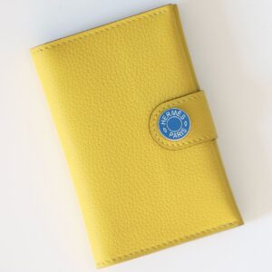 Hermes R.M.S Verso Card Holder in Jaune de Naples Evergrain Calfskin