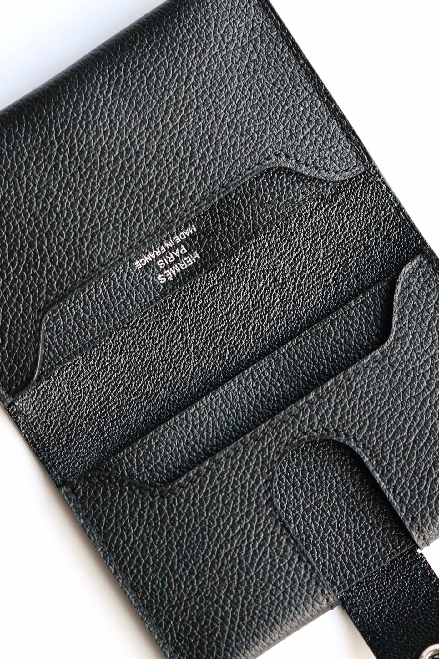 Hermes R.M.S Card Holder in Black Evergrain Calfskin - Image 5