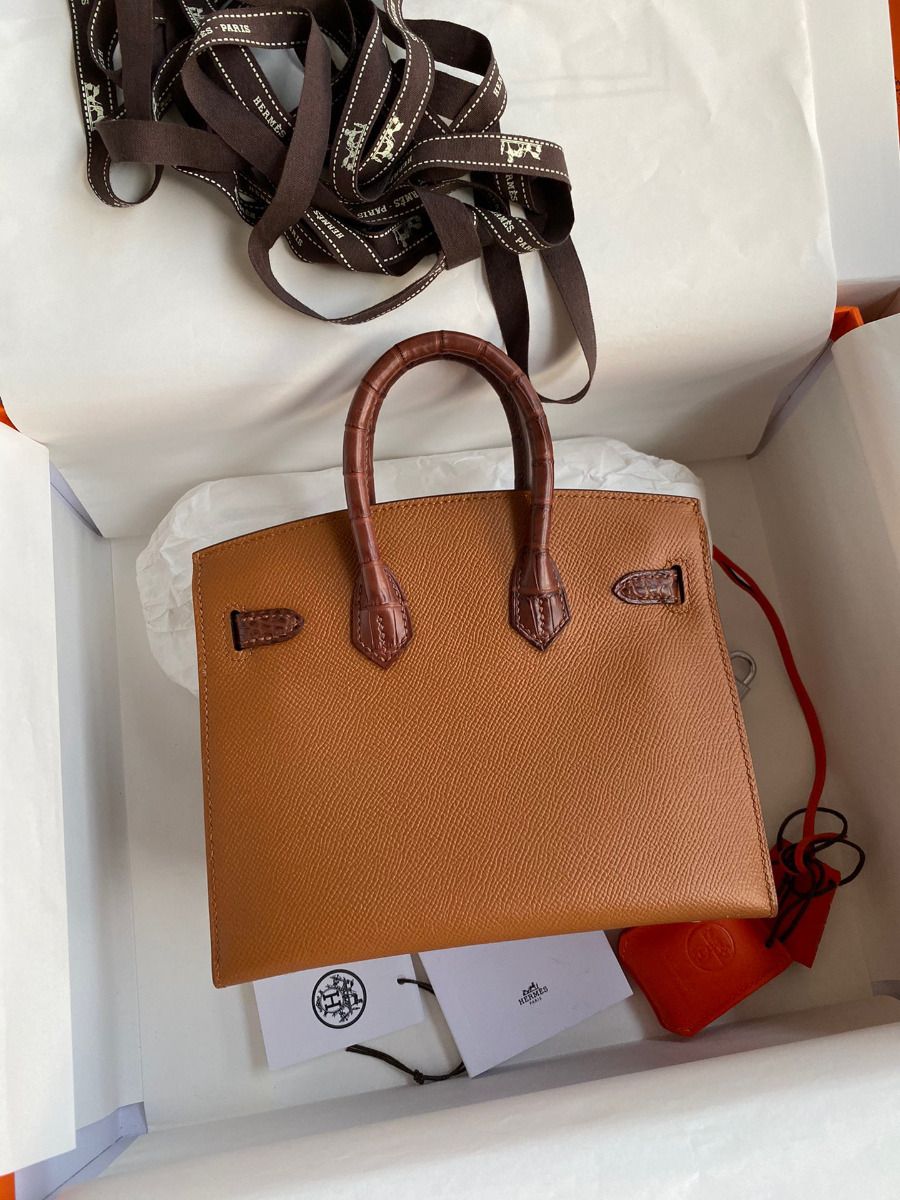 Hermes Brown Sac Faubourg Birkin 20 Sellier Limited Edition Bag - Image 3