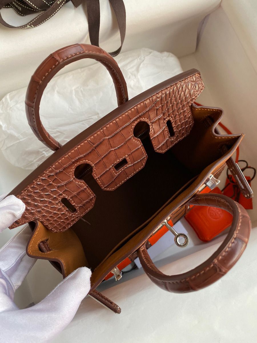 Hermes Brown Sac Faubourg Birkin 20 Sellier Limited Edition Bag - Image 9
