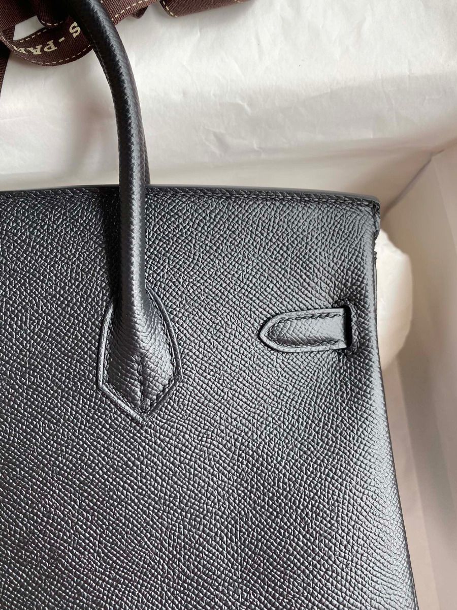 Hermes Birkin 25 Handmade Bag In Black Epsom Calfskin - Image 5