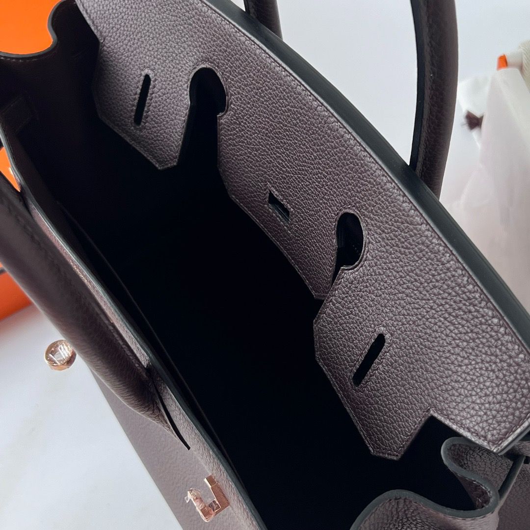 Hermes Birkin 30 Retourne Handmade Bag In Rouge Sellier Clemence Leather - Image 7