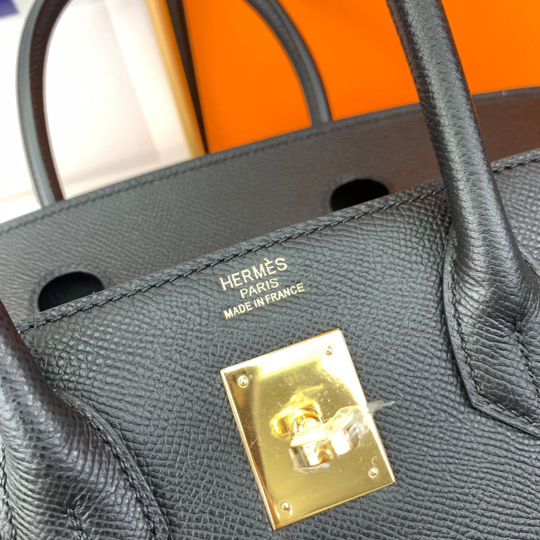 Hermes Birkin 30 Sellier Handmade Bag In Black Epsom Calfskin - Image 4