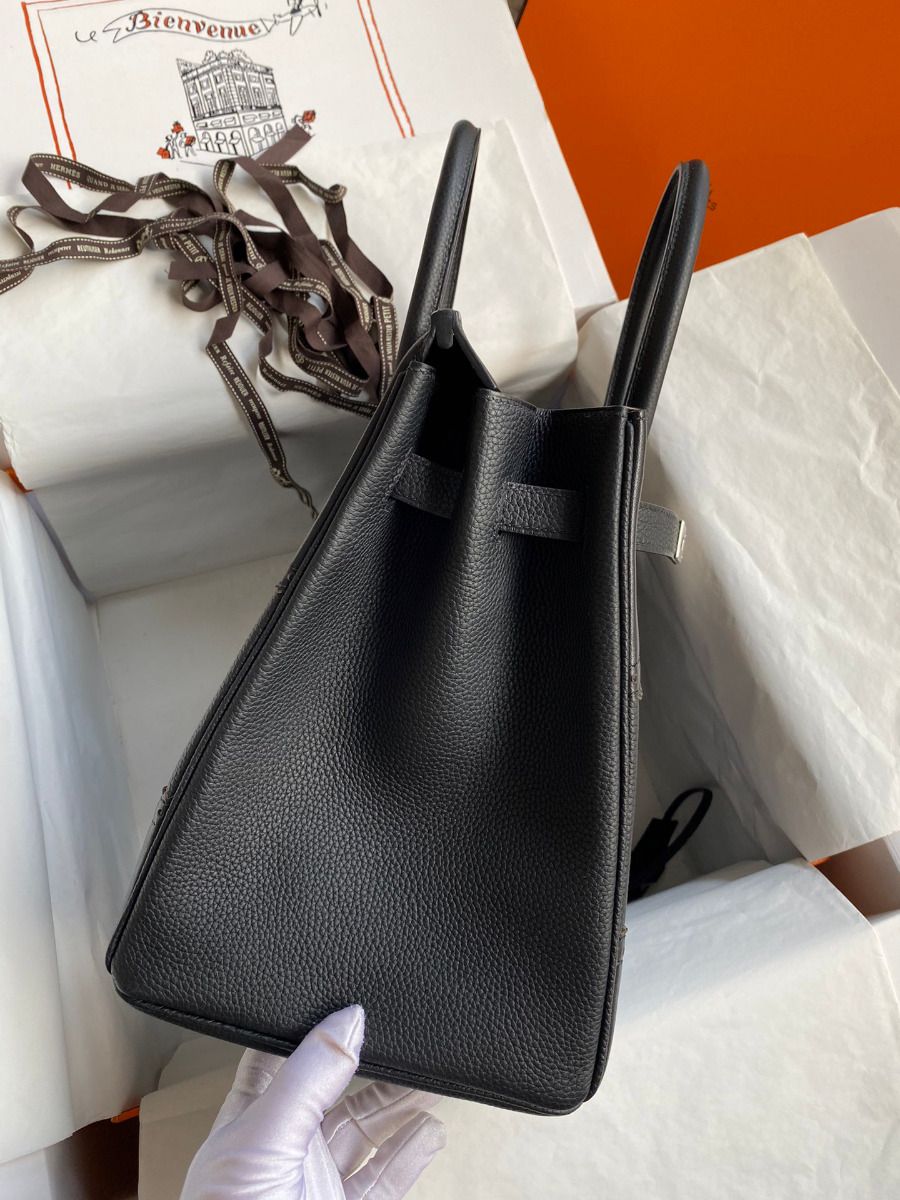 Hermes Ghillies Birkin 35cm Limited-edition Bag In Black Calfskin - Image 6