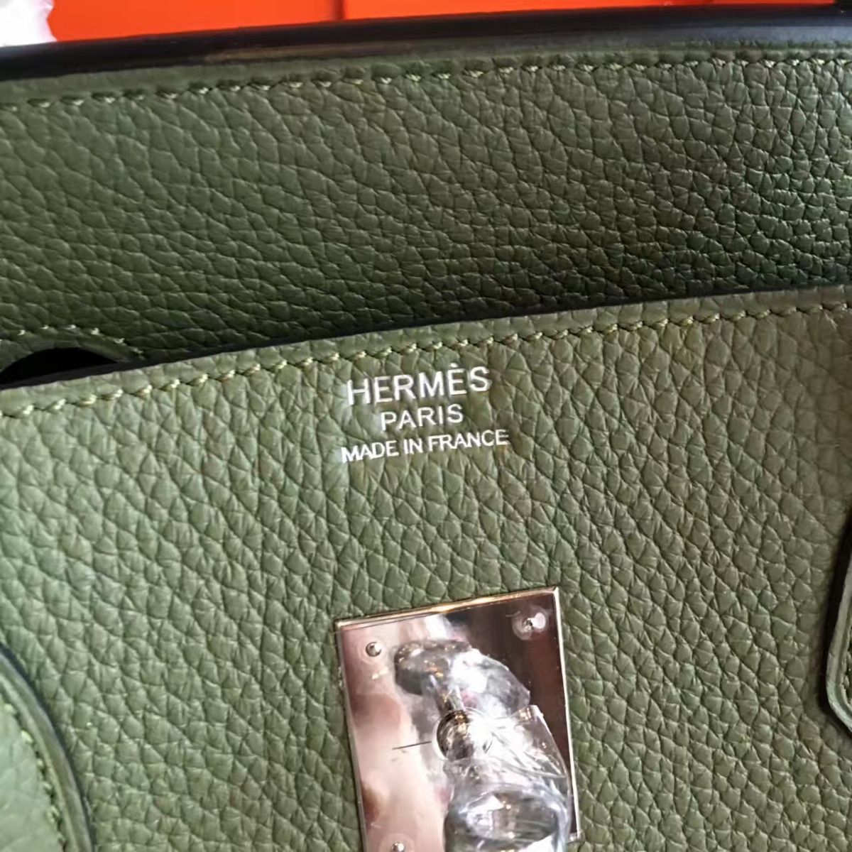 Hermes Birkin 40 Handmade Bag In Canopee Clemence Leather - Image 4