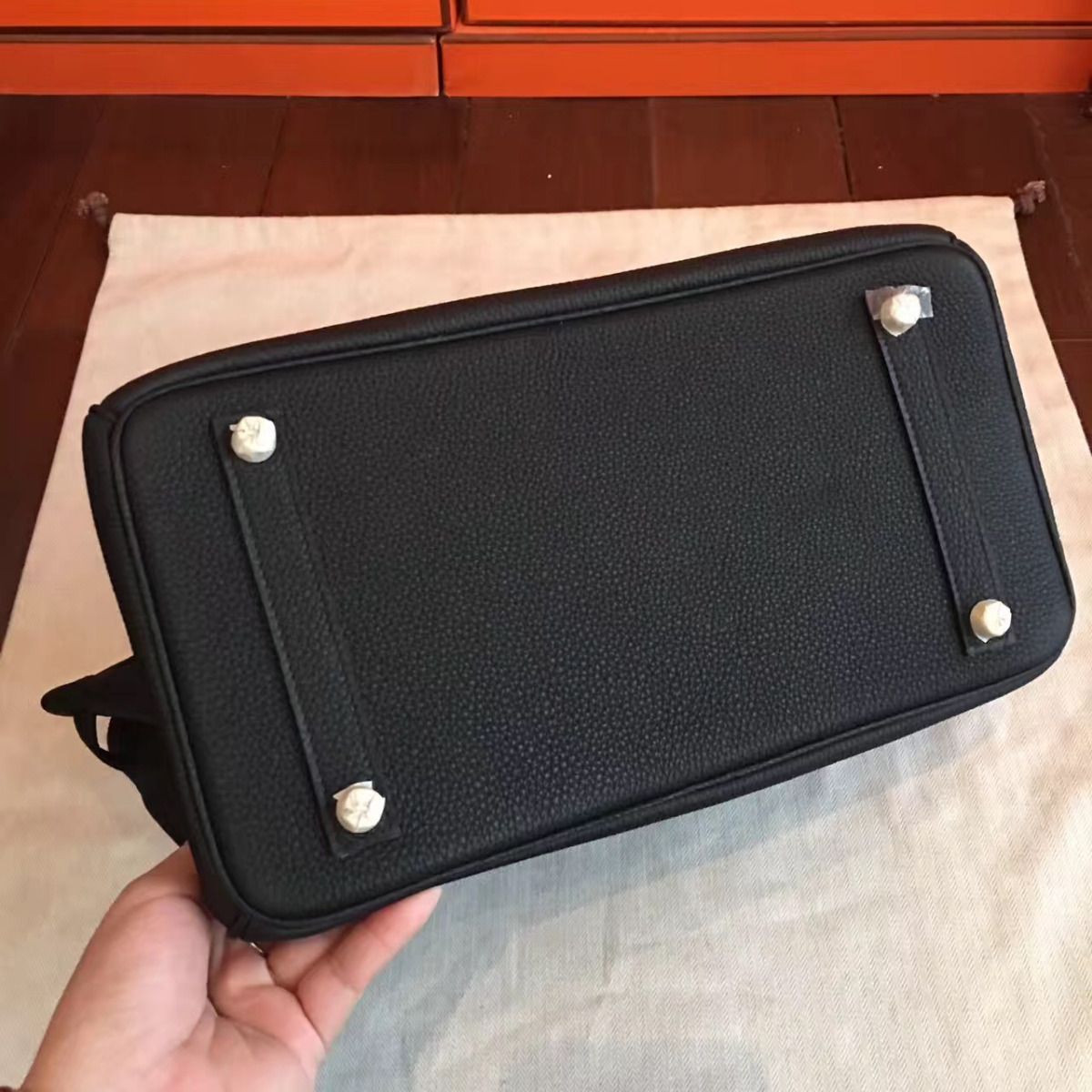 Hermes Birkin 40 Handmade Bag In Black Clemence Leather - Image 9