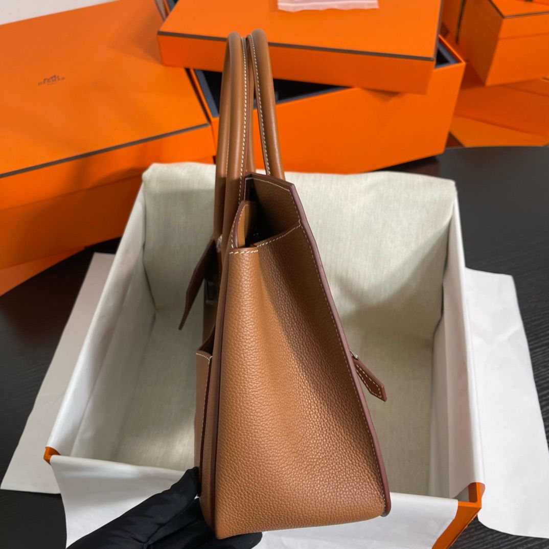 Hermes Birkin 30 en Desordre Bag in Gold Swift and Clemence Leather - Image 5