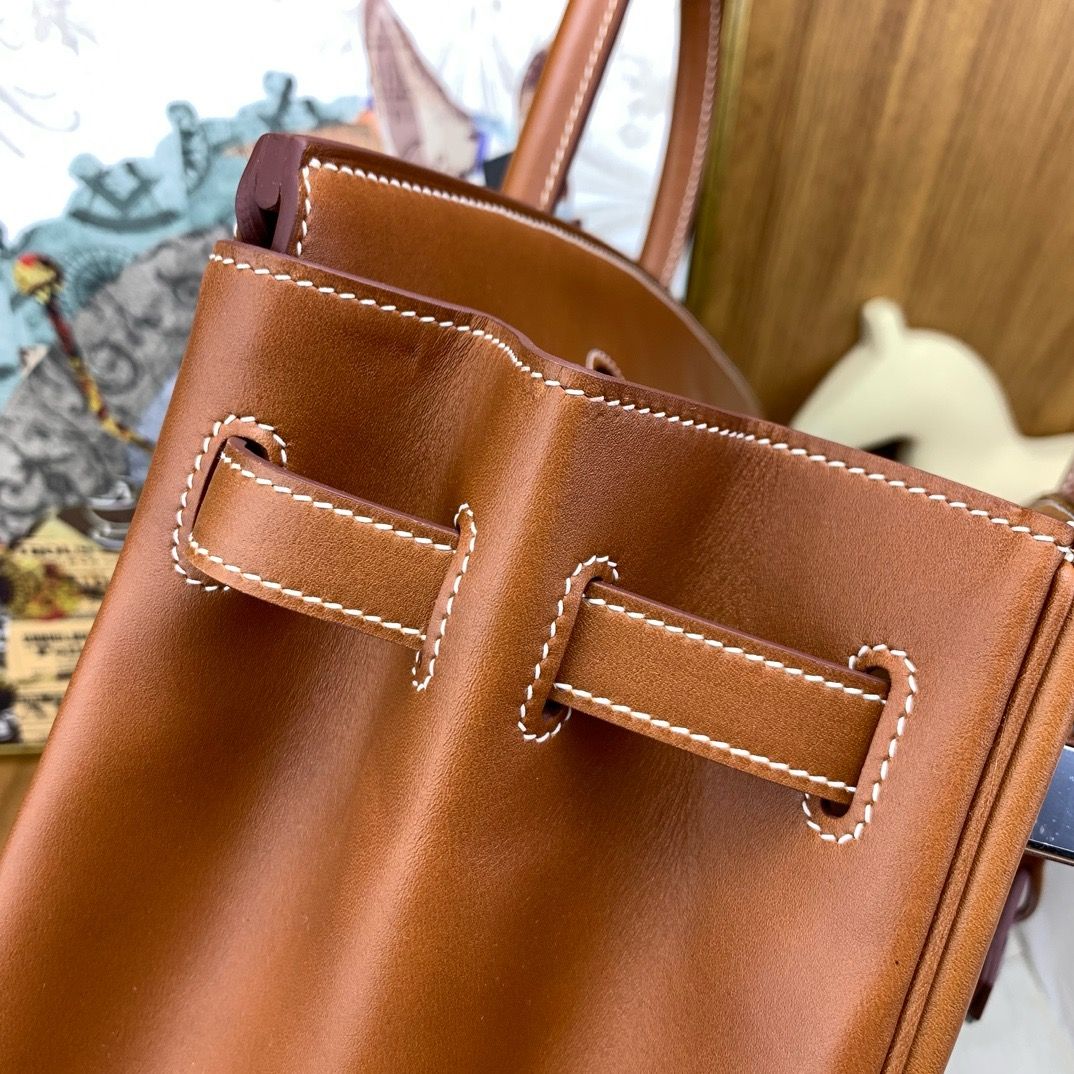 Hermes Birkin Flag 35 Bag in Toile and Barenia Calfskin - Image 10