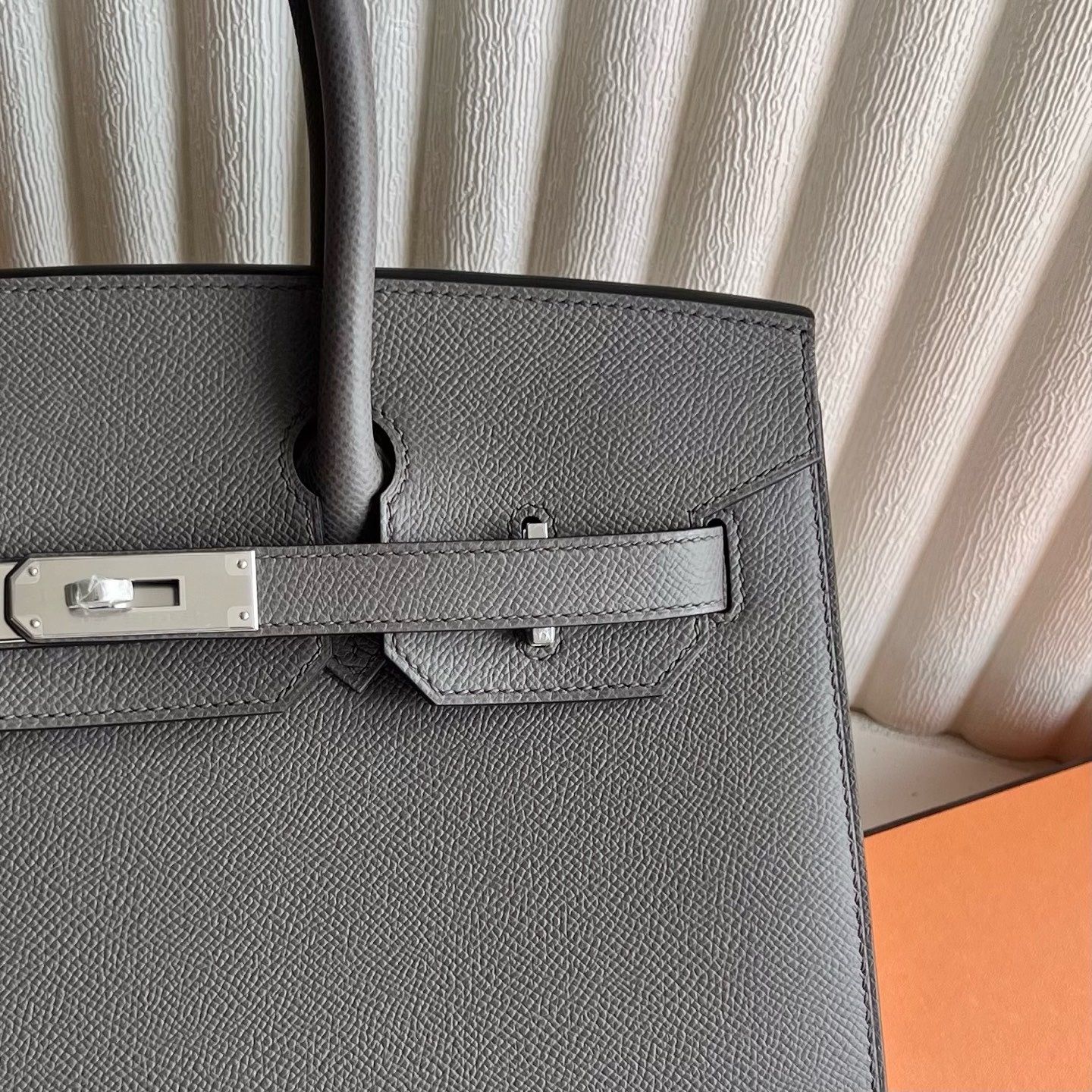 Hermes Birkin 30 Sellier Handmade Bag in Etain Epsom Calfskin - Image 3
