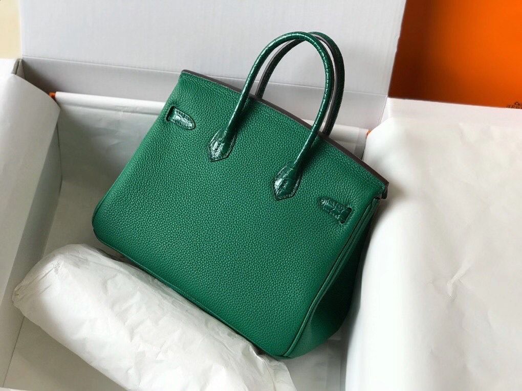 Hermes Touch Birkin 25cm Limited Edition Green Bag - Image 3