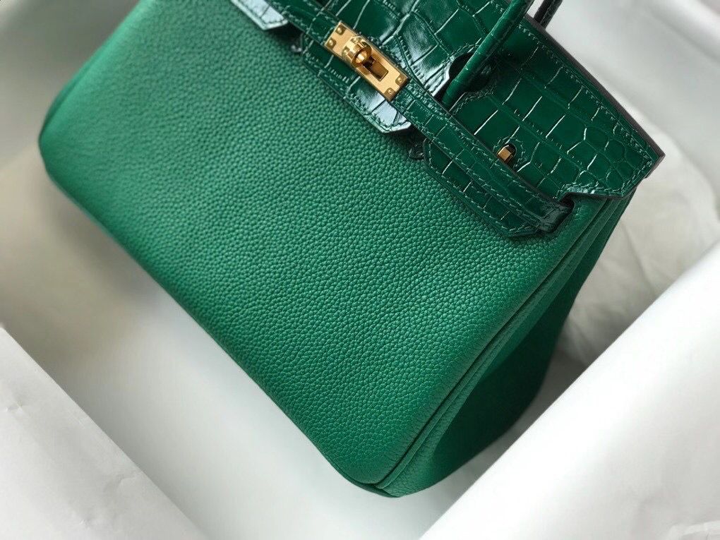 Hermes Touch Birkin 25cm Limited Edition Green Bag - Image 4