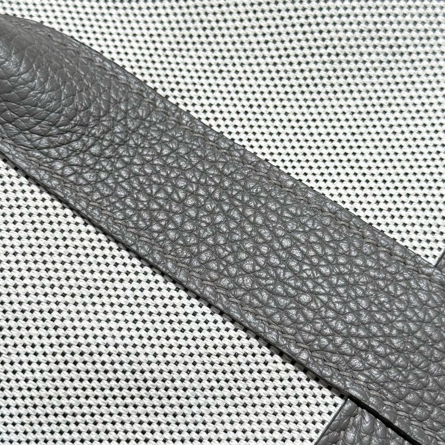 Hermes Neo Garden Party 23 Bag in Canvas and Gris Meyer Negonda Calfskin - Image 10