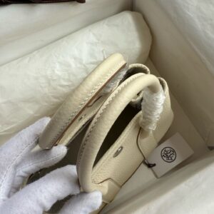 Hermes Neo Garden Party 23 Handmade Bag in Craie Clemence Leather