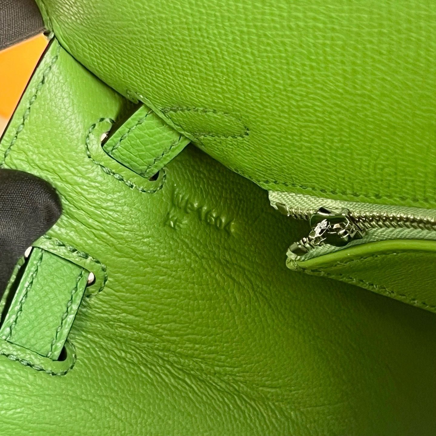 Hermes Kelly Sellier 25 Handmade Bag in Vert Yucca Epsom Calfskin - Image 8