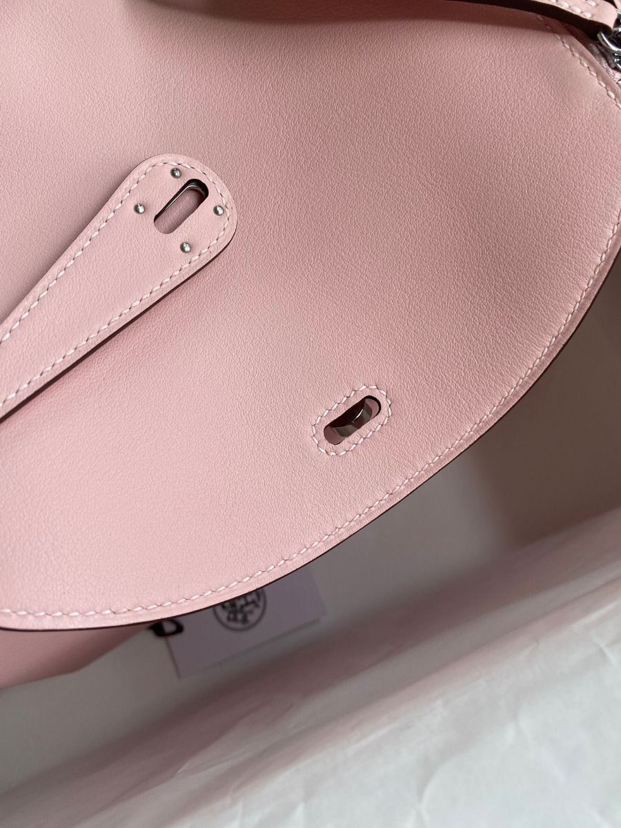 Hermes Lindy 26 Handmade Bag In Rose Sakura Swift Calfskin - Image 7