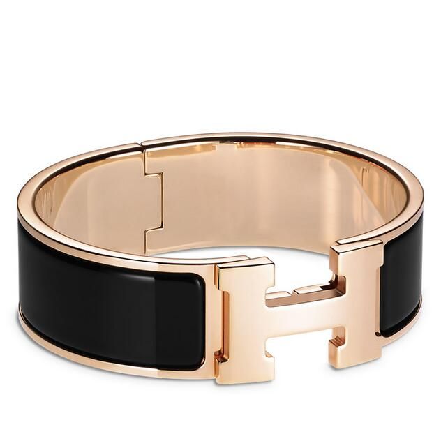 Hermes Black Enamel Clic Clac H PM Bracelet - Image 3