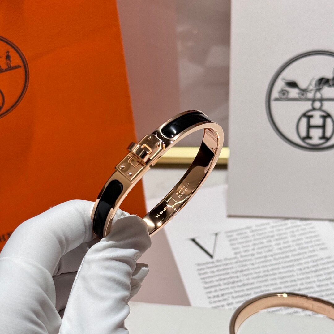 Hermes Black Mini Clic Kelly Bracelet - Image 6