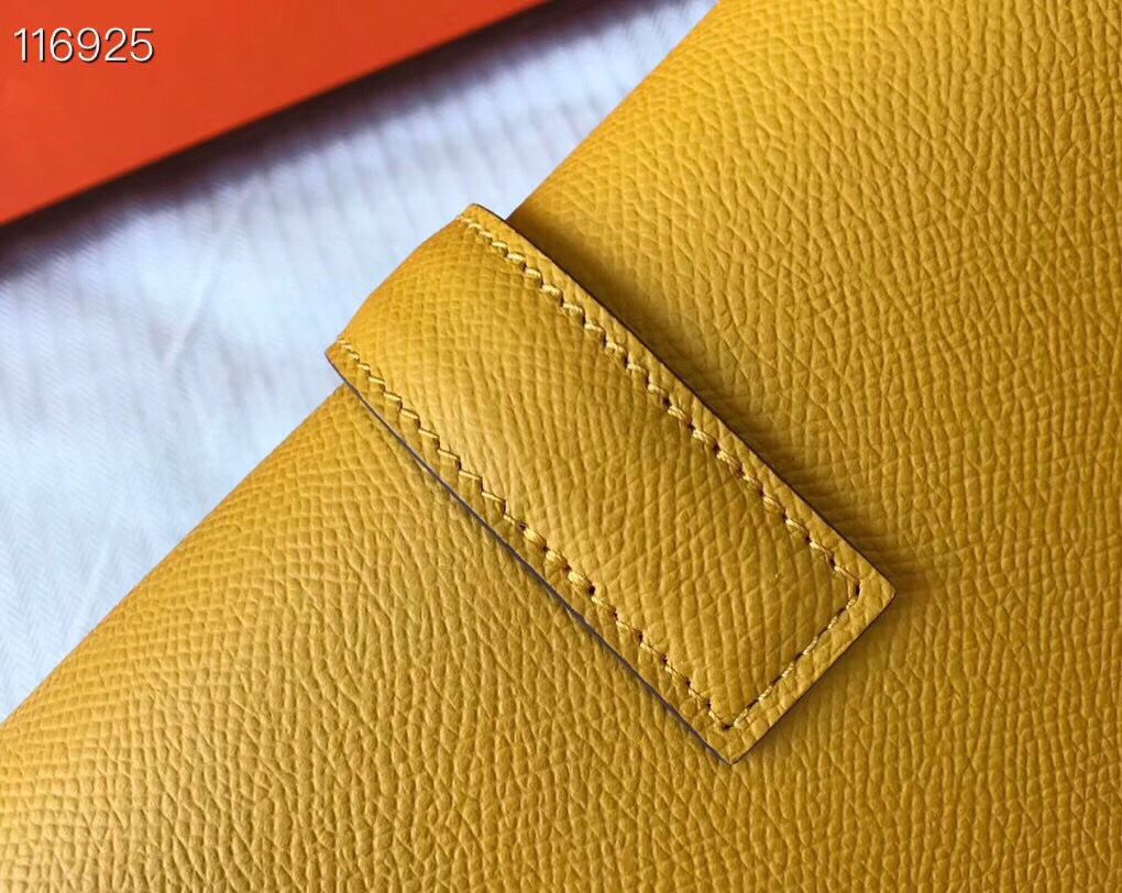 Hermes Jige Elan 29 Clutch In Yellow Epsom Leather - Image 7