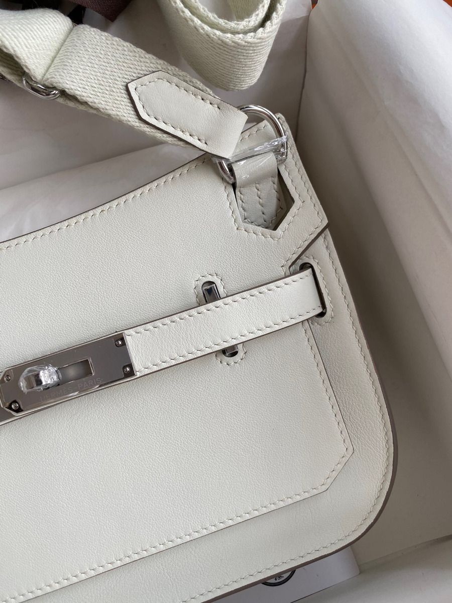 Hermes Jypsiere Mini Handmade Bag In Beton Swift Calfskin - Image 4