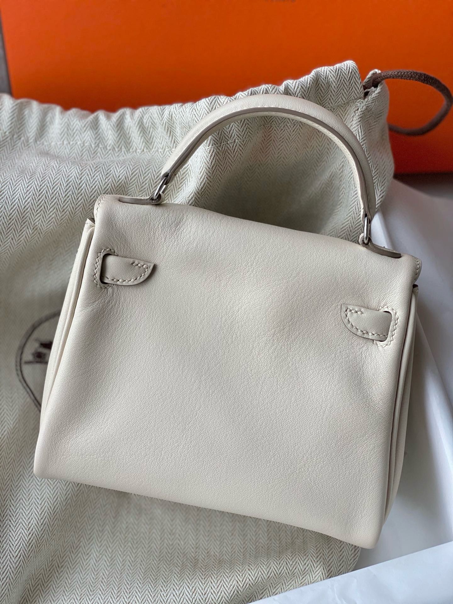 Hermes Kelly Doll Quelle Idole Bag in Craie Swift Calfskin - Image 10
