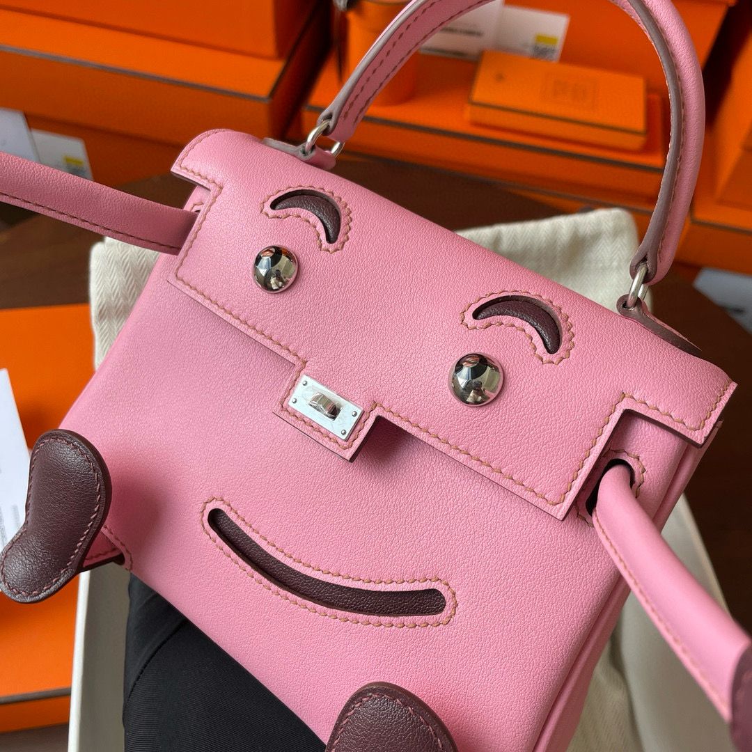 Hermes Kelly Doll Quelle Idole Bag in Pink Swift Calfskin - Image 10