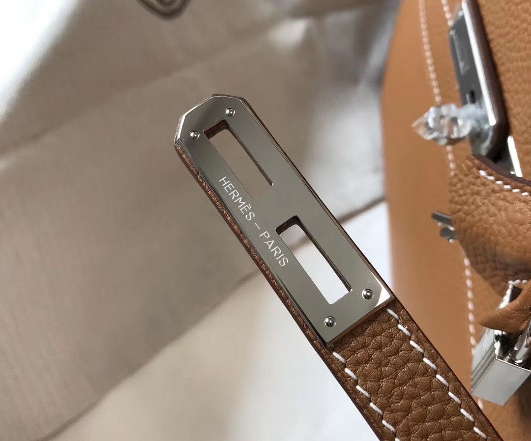 Hermes Kelly Depeche 34 Briefcase In Brown Calfskin - Image 6