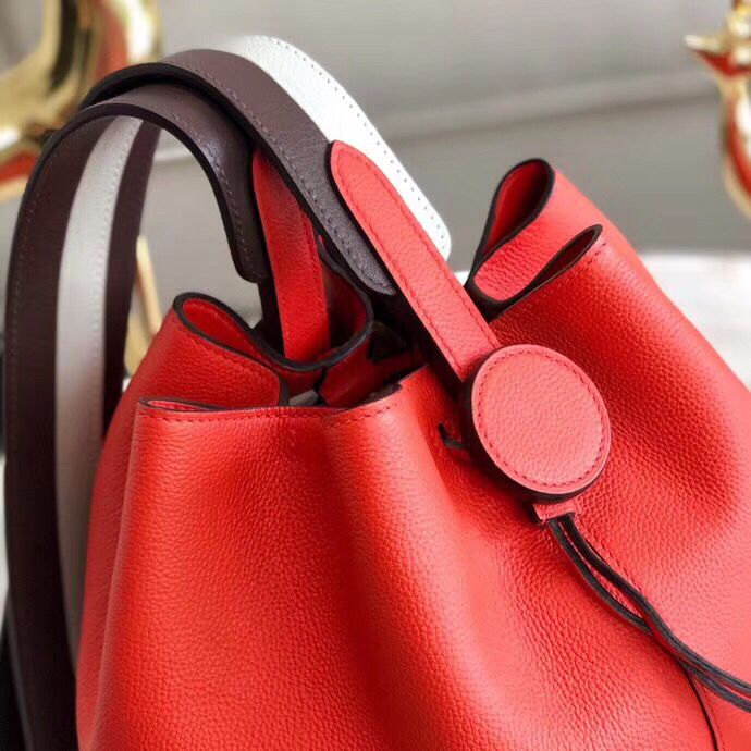 Hermes Licol 17cm Bag In Red Evercolor Calfskin - Image 3