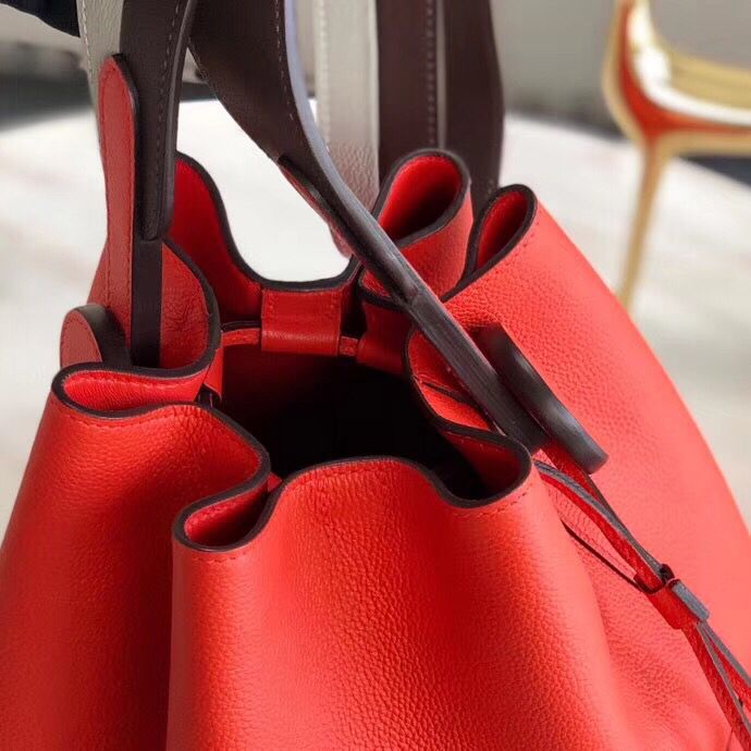 Hermes Licol 17cm Bag In Red Evercolor Calfskin - Image 7
