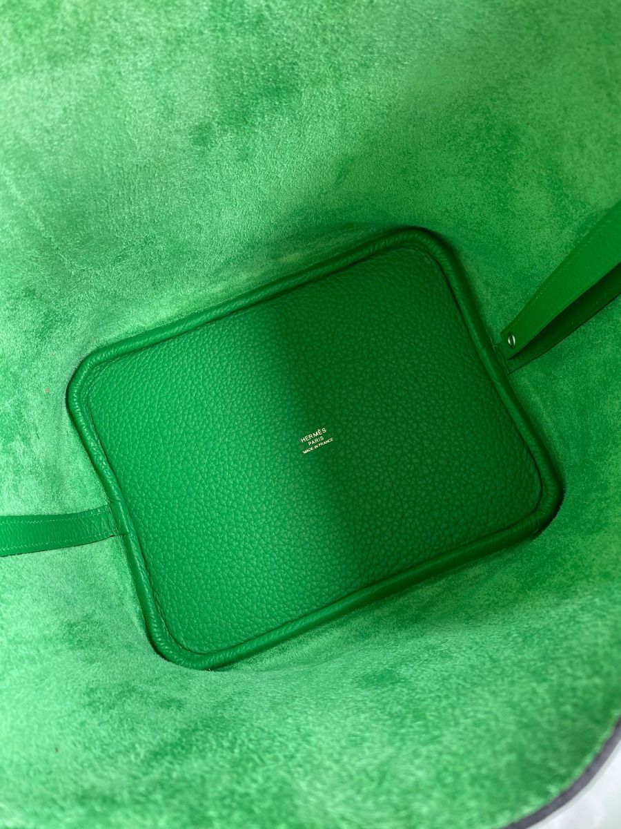 Hermes Picotin Lock 18 Handmade Bag in Bambou Clemence Leather - Image 7