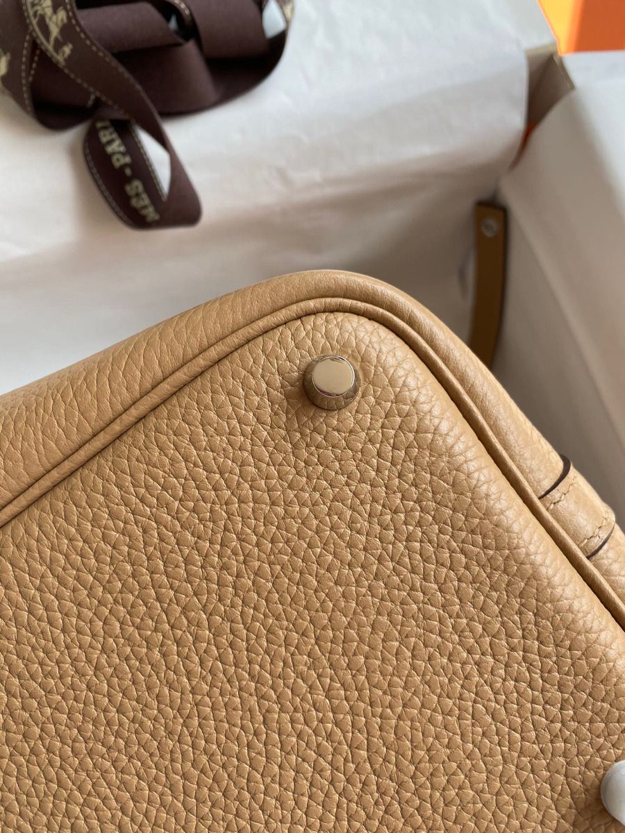 Hermes Picotin Lock 18 Handmade Bag in Chai Clemence Leather - Image 10