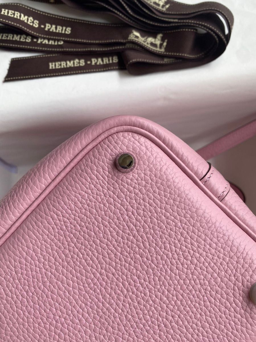 Hermes Picotin Lock 18 Handmade Bag in Mauve Sylvestre Clemence Leather - Image 10