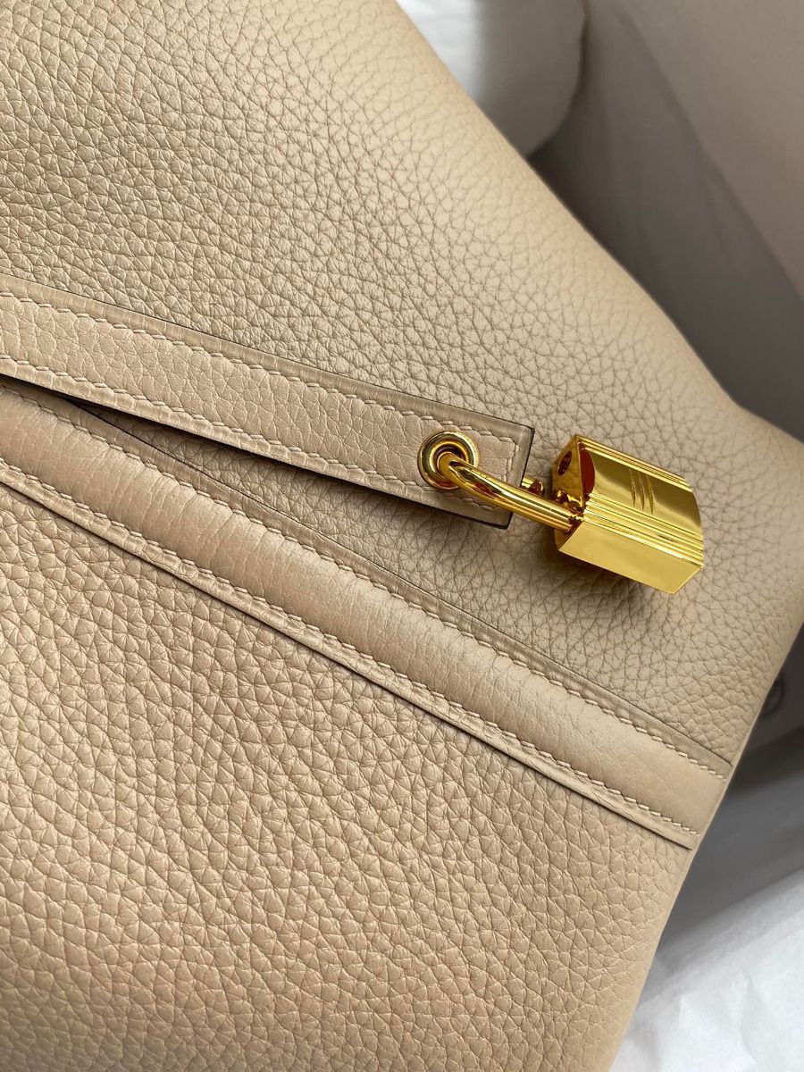 Hermes Picotin Lock 18 Handmade Bag in Trench Clemence Leather - Image 4