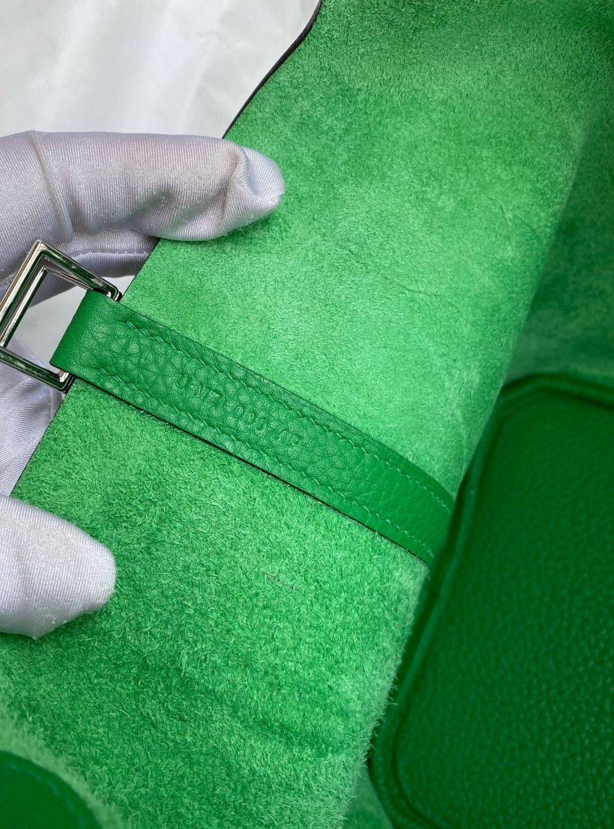 Hermes Picotin Lock 22 Handmade Bag in Bamboo Clemence Leather - Image 8