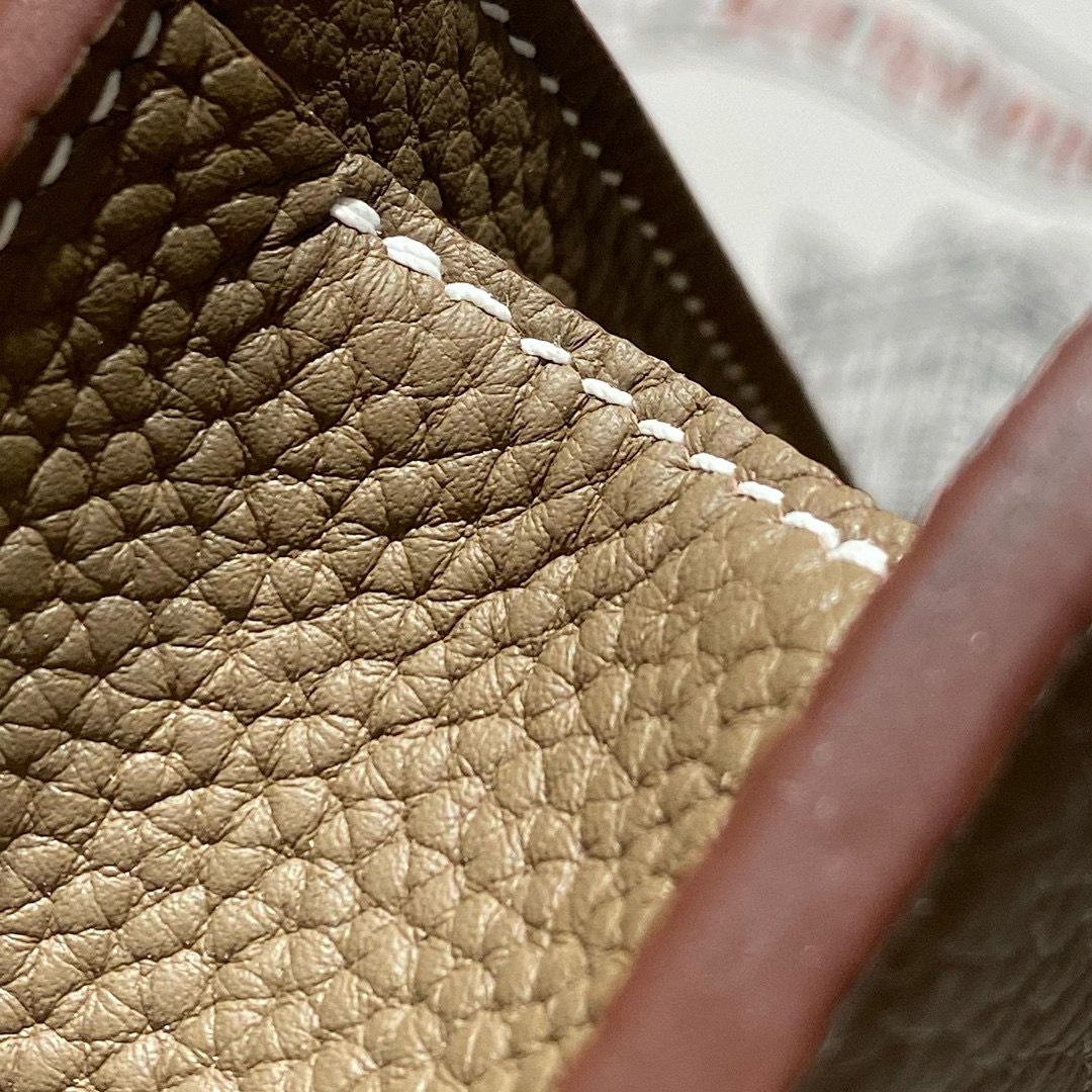 Hermes Sac a Depeches 38 Briefcase in Taupe Clemence Leather - Image 7