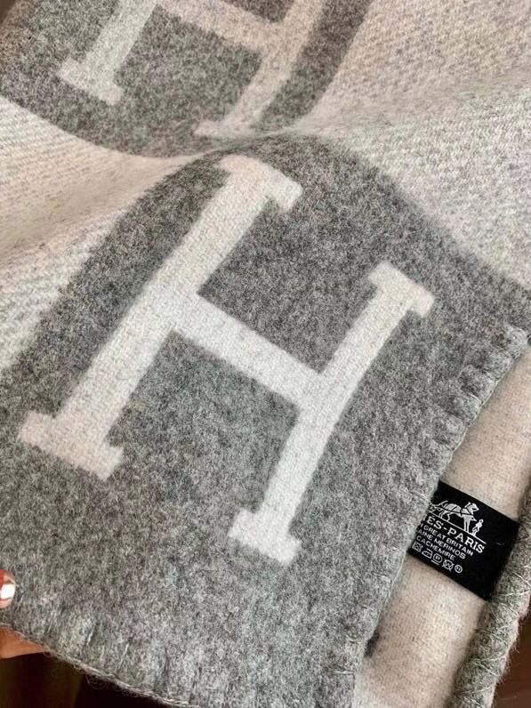 Hermes Grey Avalon III Throw Blanket - Image 7