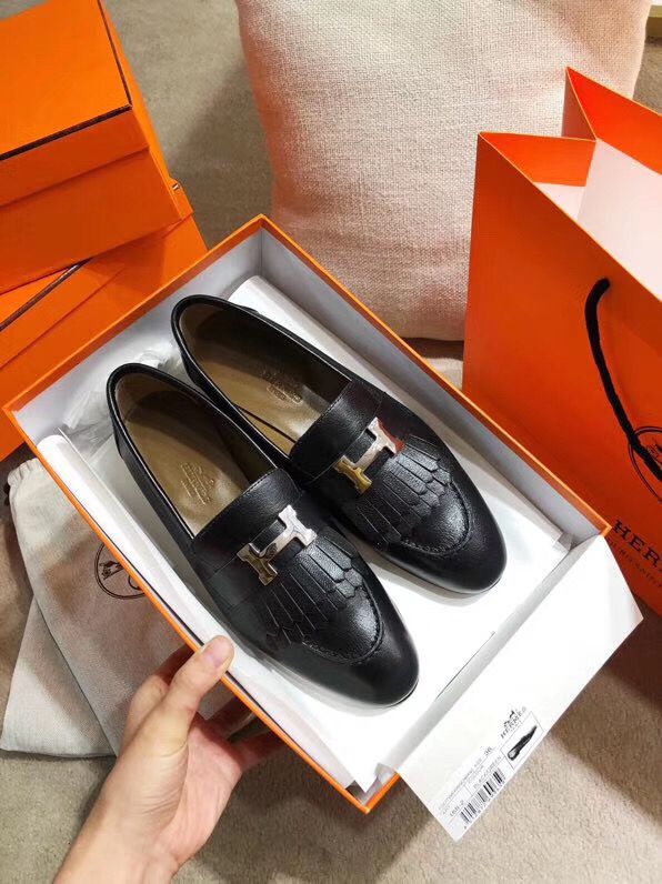 Hermes Royal Loafers In Black Calfksin - Image 4