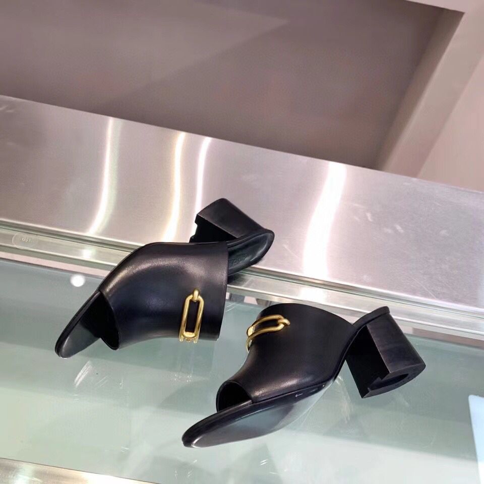 Hermes Camilla Mules 60MM In Black Calfskin - Image 9