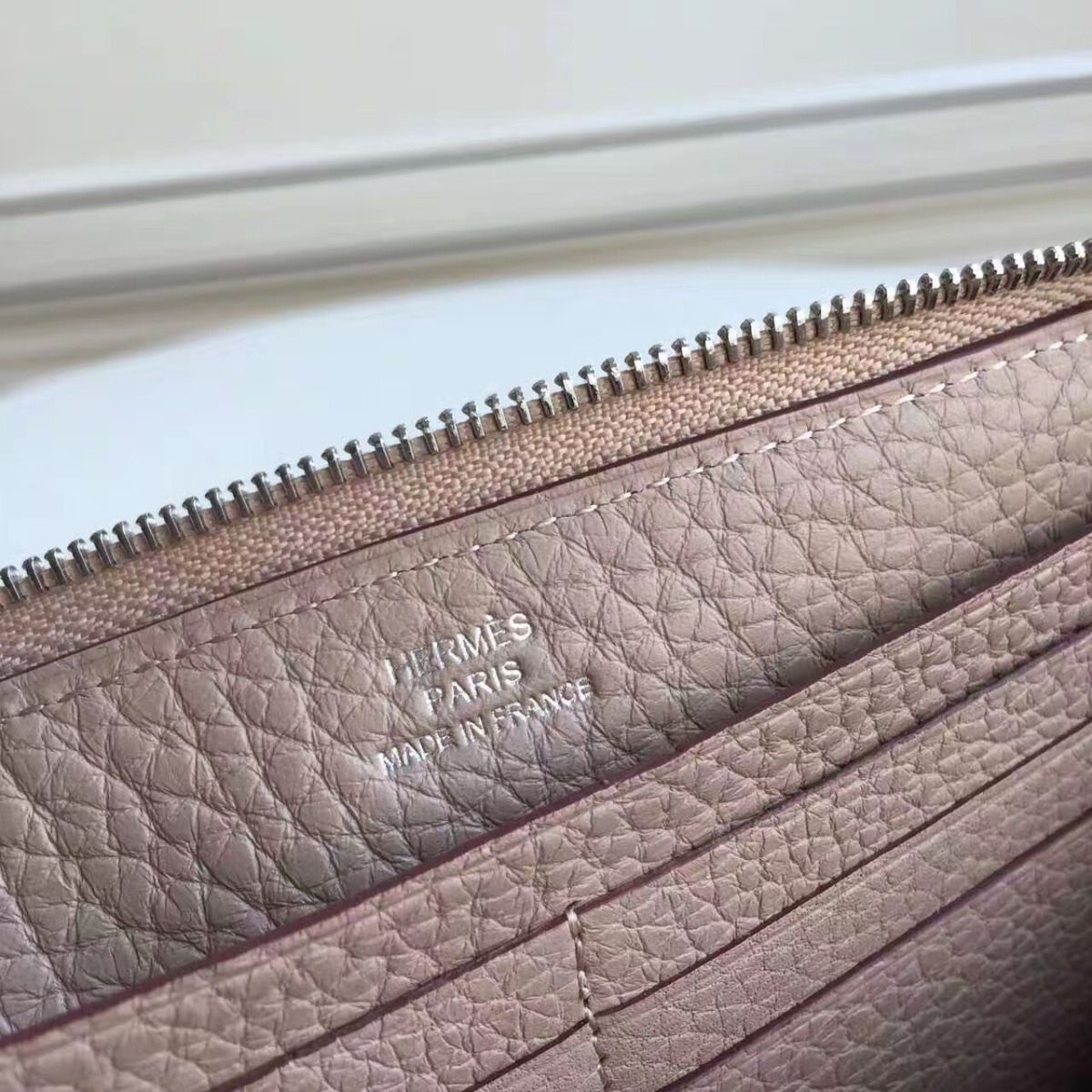 Hermes Grey Clemence Azap Zipped Wallet - Image 8