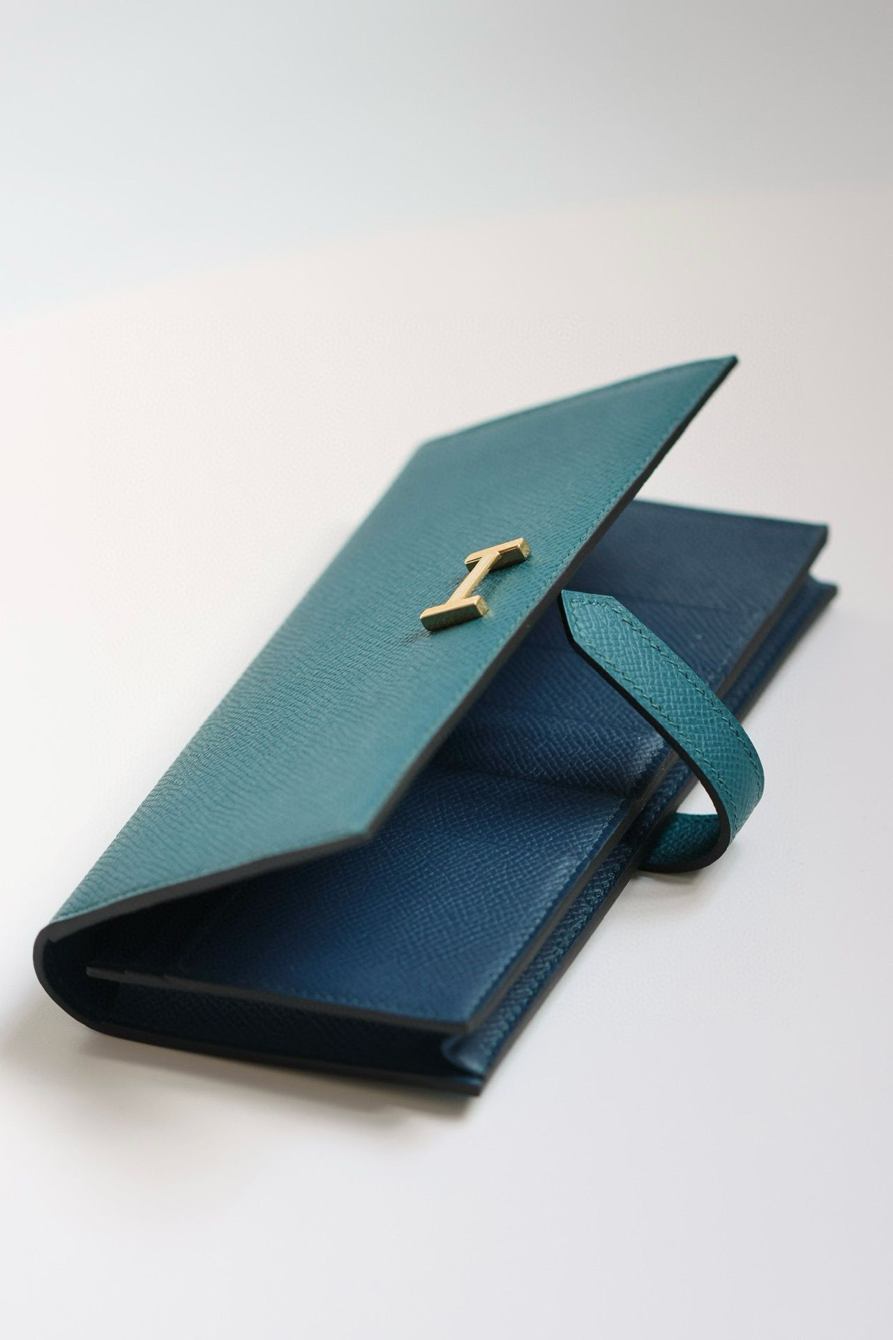 Hermes Bearn Verso Long Wallet in Vert Bosphore Epsom Calfskin - Image 4