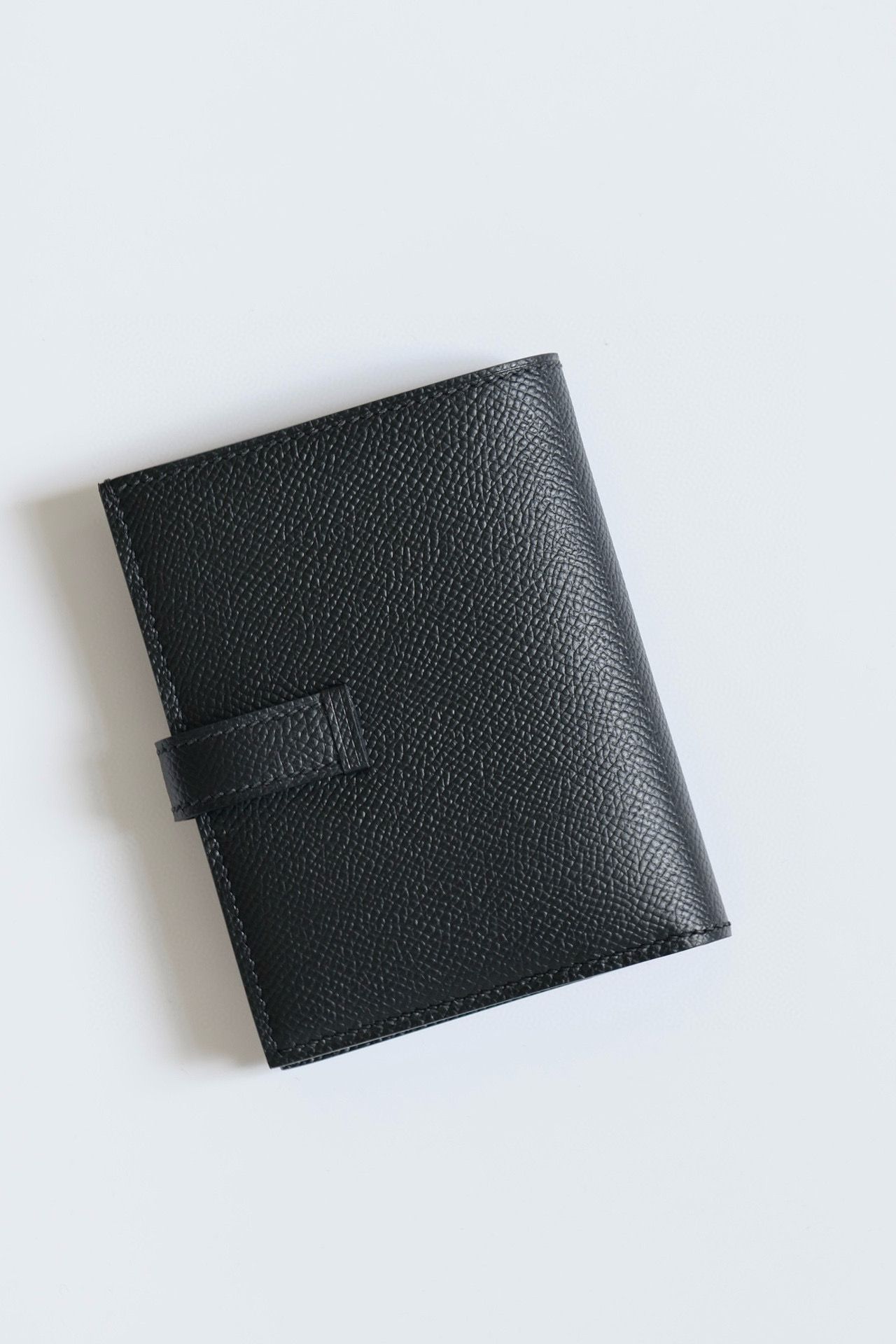 Hermes Bearn Compact Handmade Wallet in Black Epsom Calfskin - Image 10