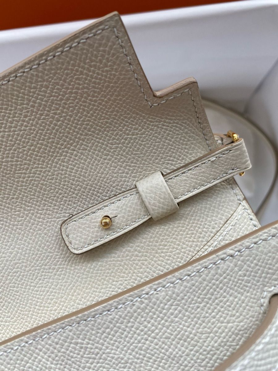 Hermes Kelly Classique To Go Wallet in Craie Epsom Calfskin - Image 7