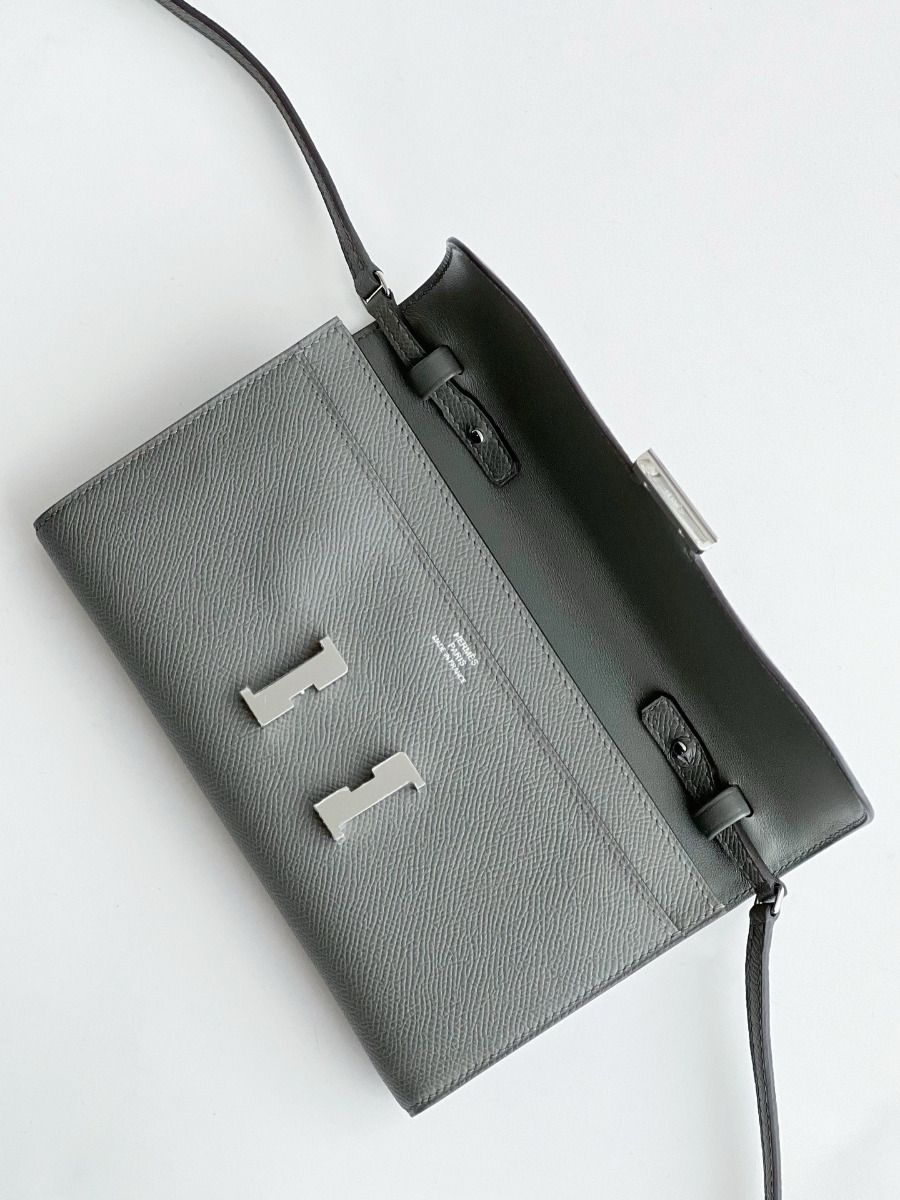 Hermes Constance To Go Wallet in Gris Meyer Epsom Calfskin - Image 8