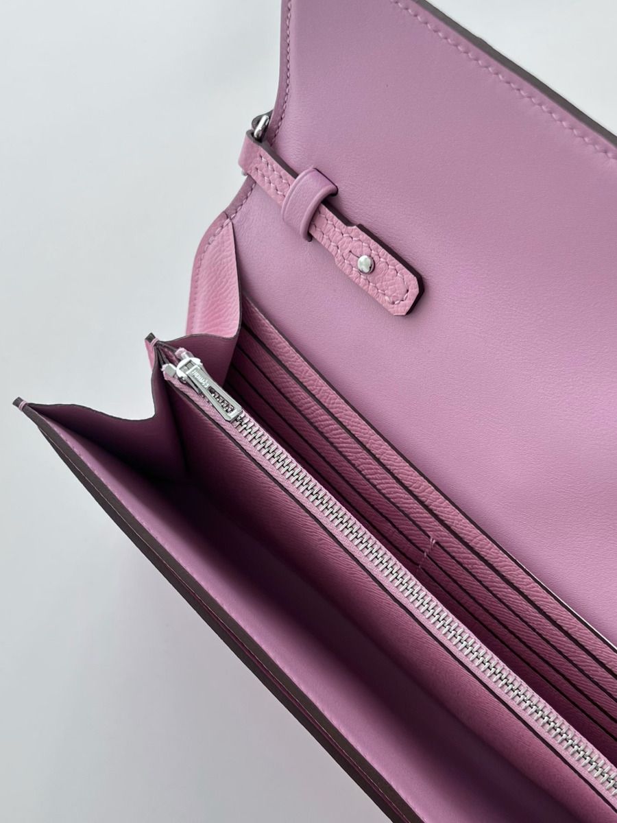 Hermes Constance To Go Wallet in Mauve Sylvestre Epsom Calfskin - Image 8