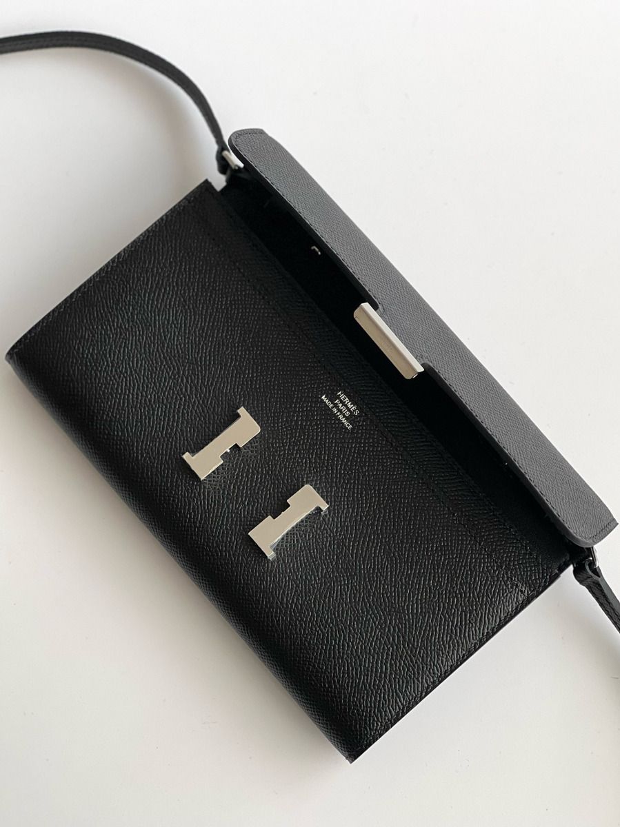 Hermes Constance To Go Wallet in Black Epsom Calfskin - Image 4