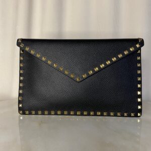 Valentino Black Garavani Studded Envelope Pouch