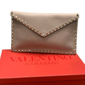Valentino Beige Rockstud Clutch